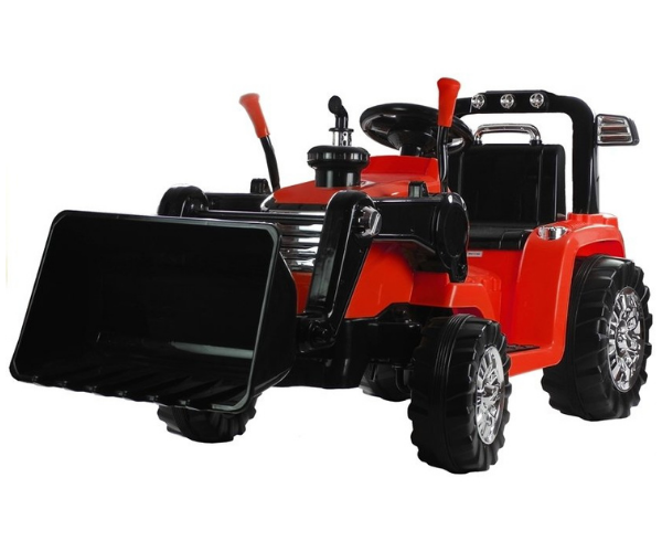 Laste elektriline traktor kopaga 2X45W, punane