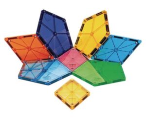 Magna-Tiles magnetklotsid 8-osaline komplekt "Polygons" (Laiendus)