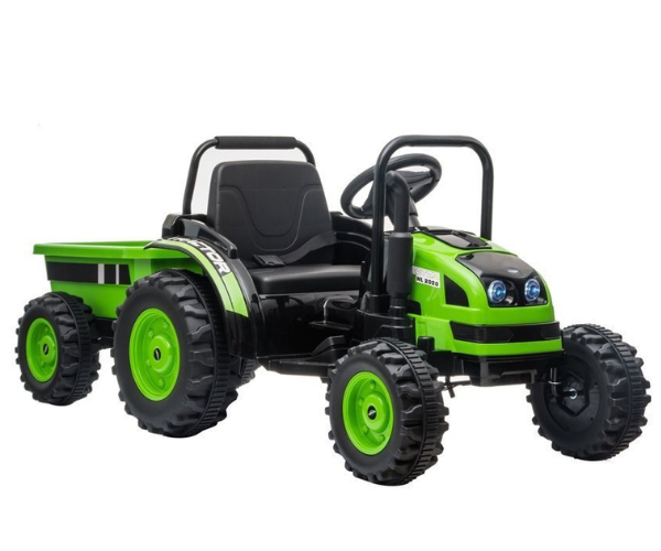 Laste elektriline traktor HL388 haagisega 2X45W, roheline