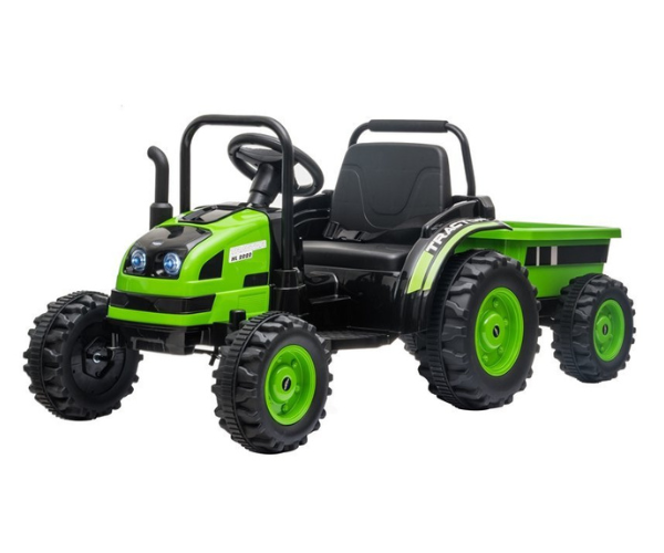 Laste elektriline traktor HL388 haagisega 2X45W, roheline
