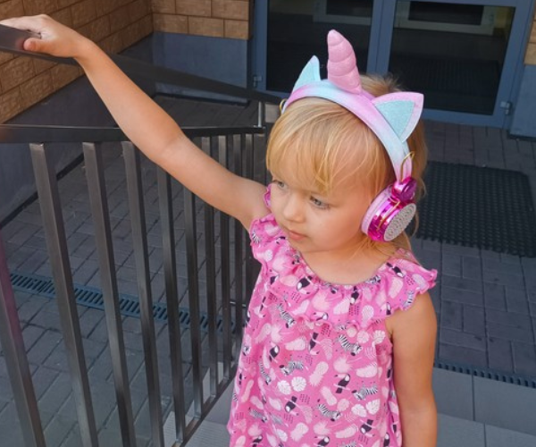 Laste juhtmevabad kõrvaklapid "Ükssarvik", roosa