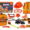 Laste ehitusmehe kostüüm ja tööriistad, alates 3-aastastele