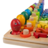 Montessori puidust õppemäng värviliste kuulide, numbrite ja pulkadega + kalamäng