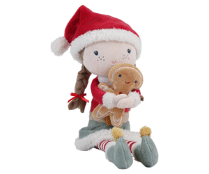 Little Dutch jõulunukk Rosa 35 cm punase mütsi ja piparkoogihoidjaga