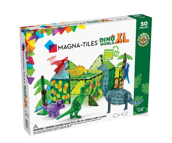 Magna-Tiles magnetklotsid 50-osaline komplekt Dino World XL