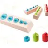 Montessori loogika õppemäng Puidust silindrite sorteerimisalus