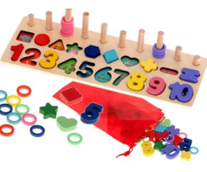 Numbrite, kujundite ja värvide õppimise tahvel