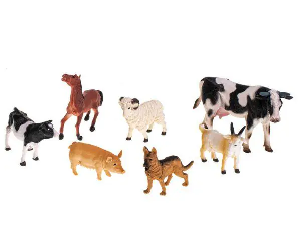 Loomafiguuride komplekt hoiukotis, farmiloomad (7 osa)