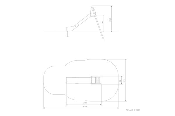 Avalik liumagi, platvormi H150cm 00702 Smart,