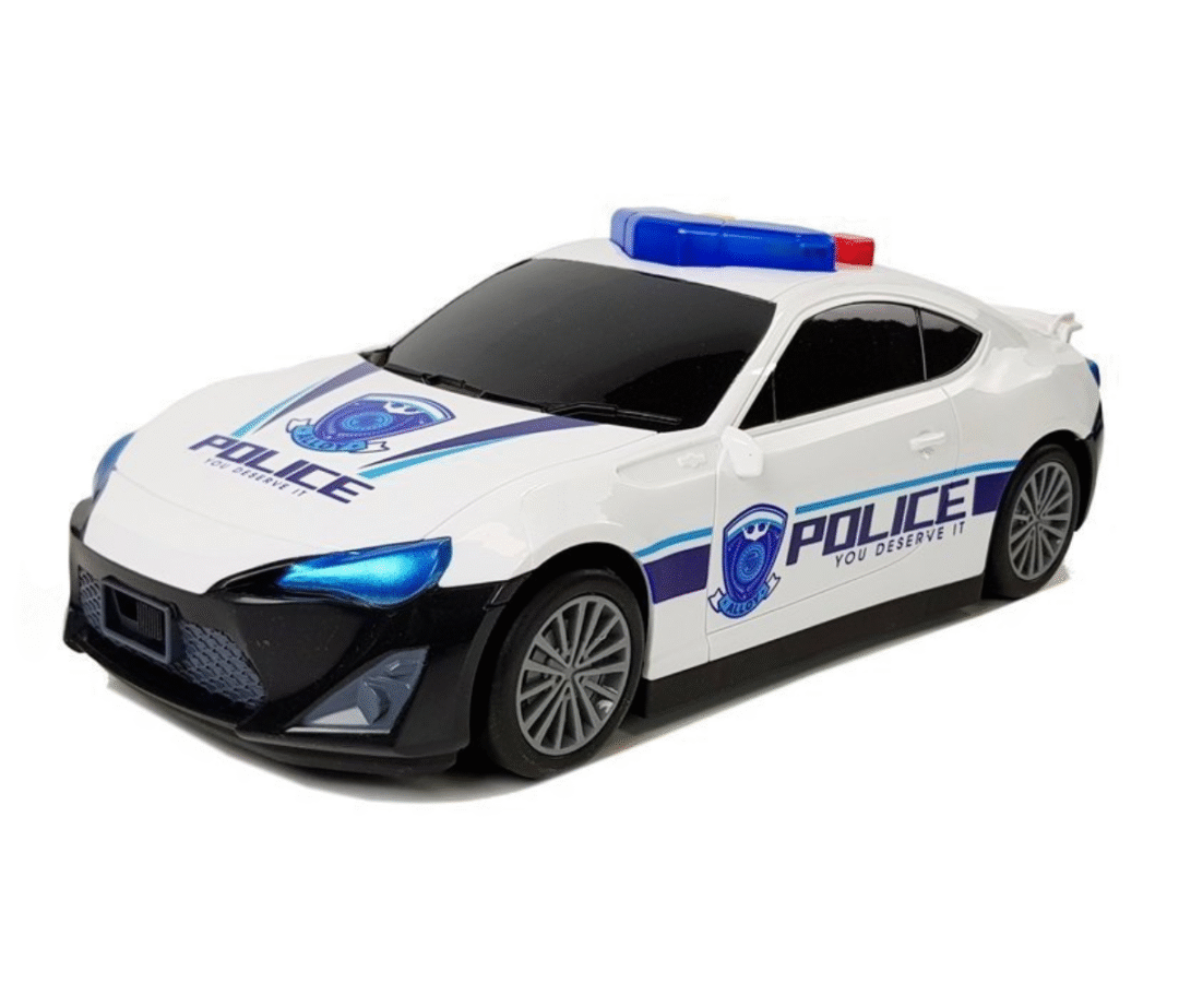 Politseiauto 2in1 garaaži ja väikeautodega + helifunktsioonidega 30cm