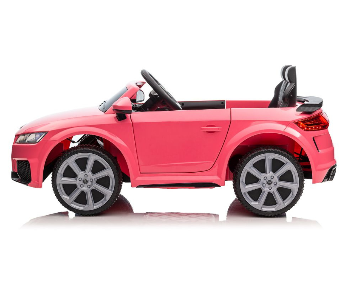 roosa Audi lasteauto LED tulede ja avatavate ustega