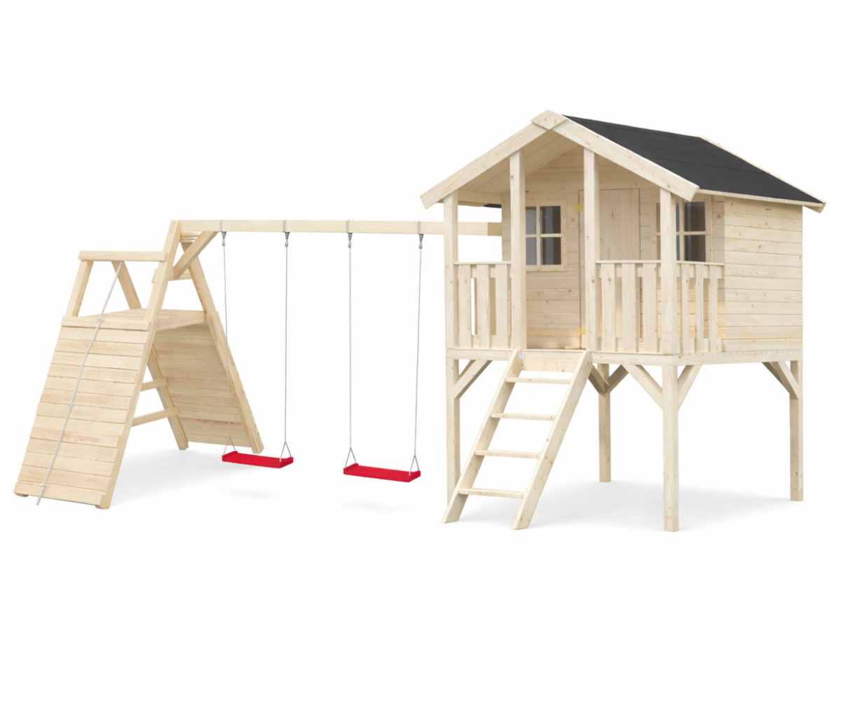 Mängumaja Toby 2,1m² + ronimismoodul Berit (naturaalne)