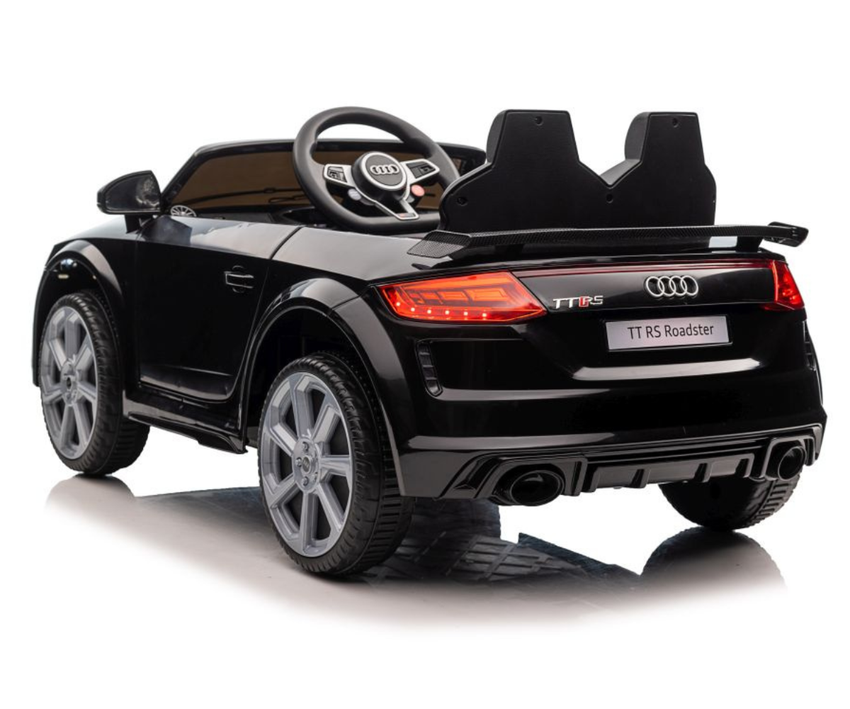 must Audi lasteauto LED tulede ja avatavate ustega