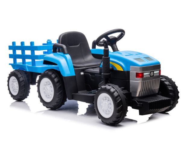 Laste elektriline traktor haagisega A009B, 2X45W, sinine