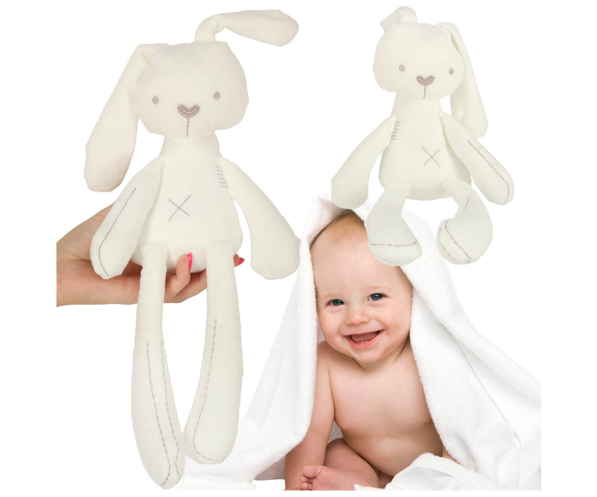 Klassikaline plüüsjänes rahulikes toonides – turvaline ja mugav