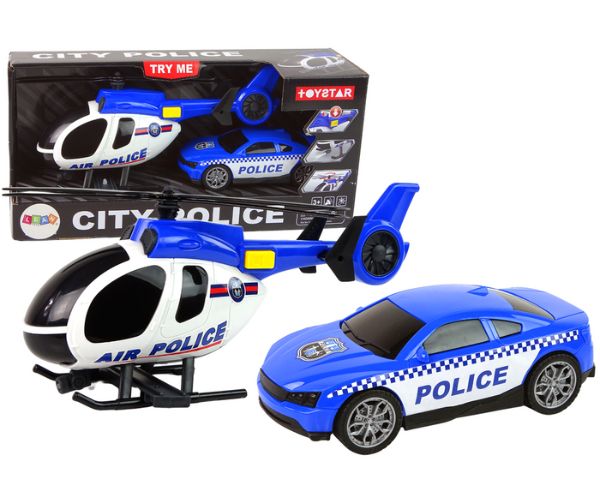 Politsei helikopter ja autod helidega