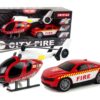 Tuletõrje helikopter ja autod helidega