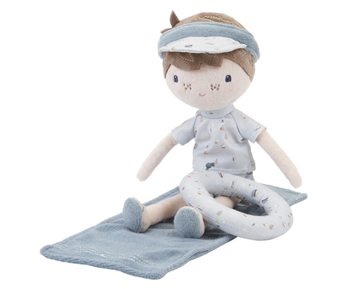 Little Dutch kaisunukk Jim koos ujumisrõnga ja rätikuga