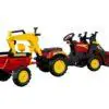 Laste pedaalidega traktor-haagis Branson, punane