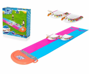 Kahe rajaga sinine PVC vesiliug Bestway 52320 maapinnale laotatult