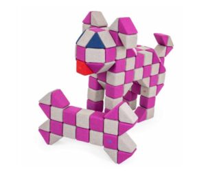 Mänguklotsid magnetiga Dog LILLY (150 klotsi)