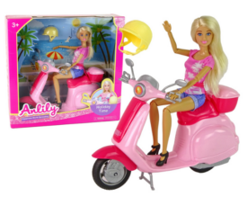 Barbie Lily roosa rolleriga