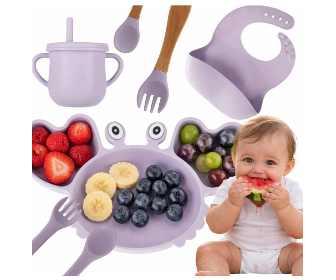 9-osaline laste söögikomplekt iseseisva söömise õppimiseks 🌟🥣
