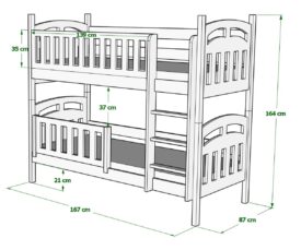 Laste narivoodi 'Zuzia Bunk' 80x160