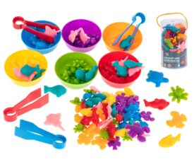 Montessori õppemäng - värviliste loomade sorteerimine