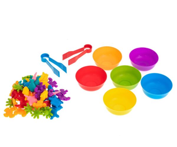 Montessori õppemäng - värviliste loomade sorteerimine