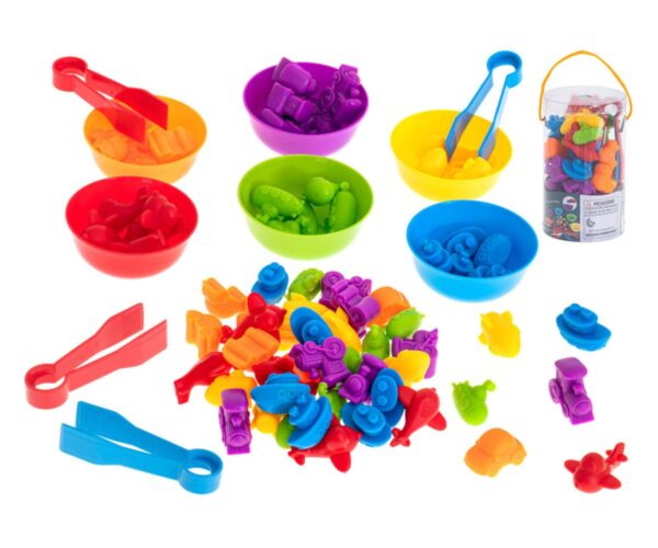 Montessori õppemäng - värviliste sõidukite sorteerimine