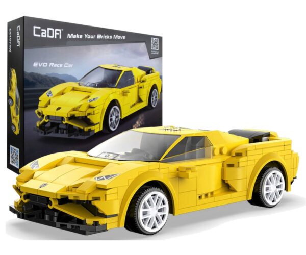 Ehitusklotsid (LEGO-tüüpi) CaDa kollane auto (289 osa)