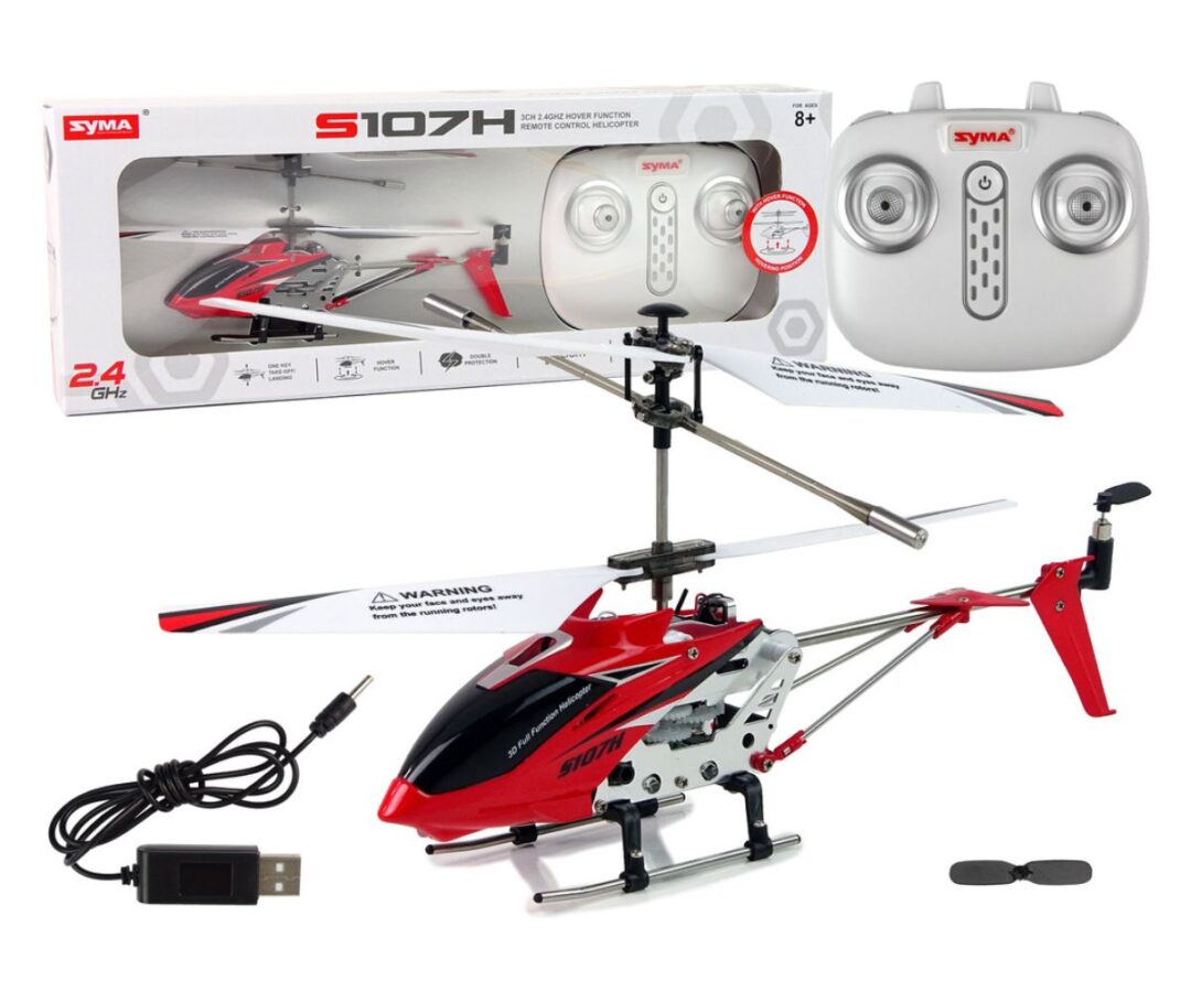 Helikopter Syma S107H puldiga, punanevalge