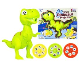 Laste joonistusprojektoröölamp Dinosaurus + 12 vildikat ja 3 pildiketast