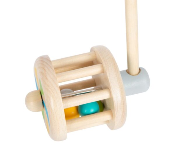 Lükatav puidust mänguasi "Pöörlev ratas"