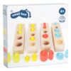 Montessori loogika õppemäng - silindrite sorteerimisalus, värviline, Small foot