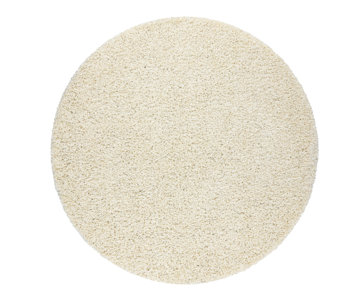 Pehme pikakarvaga vaip SOFFI ümmargune Shaggy 5cm kreemjas 2