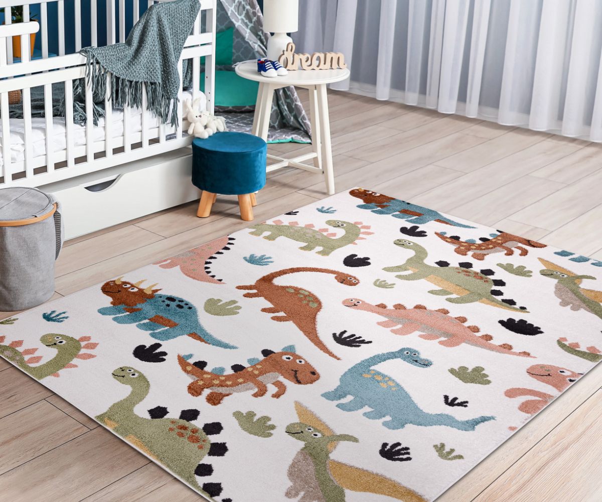 Pehme vaip lastetuppa FUN Dinosaurused, kreemjas 4