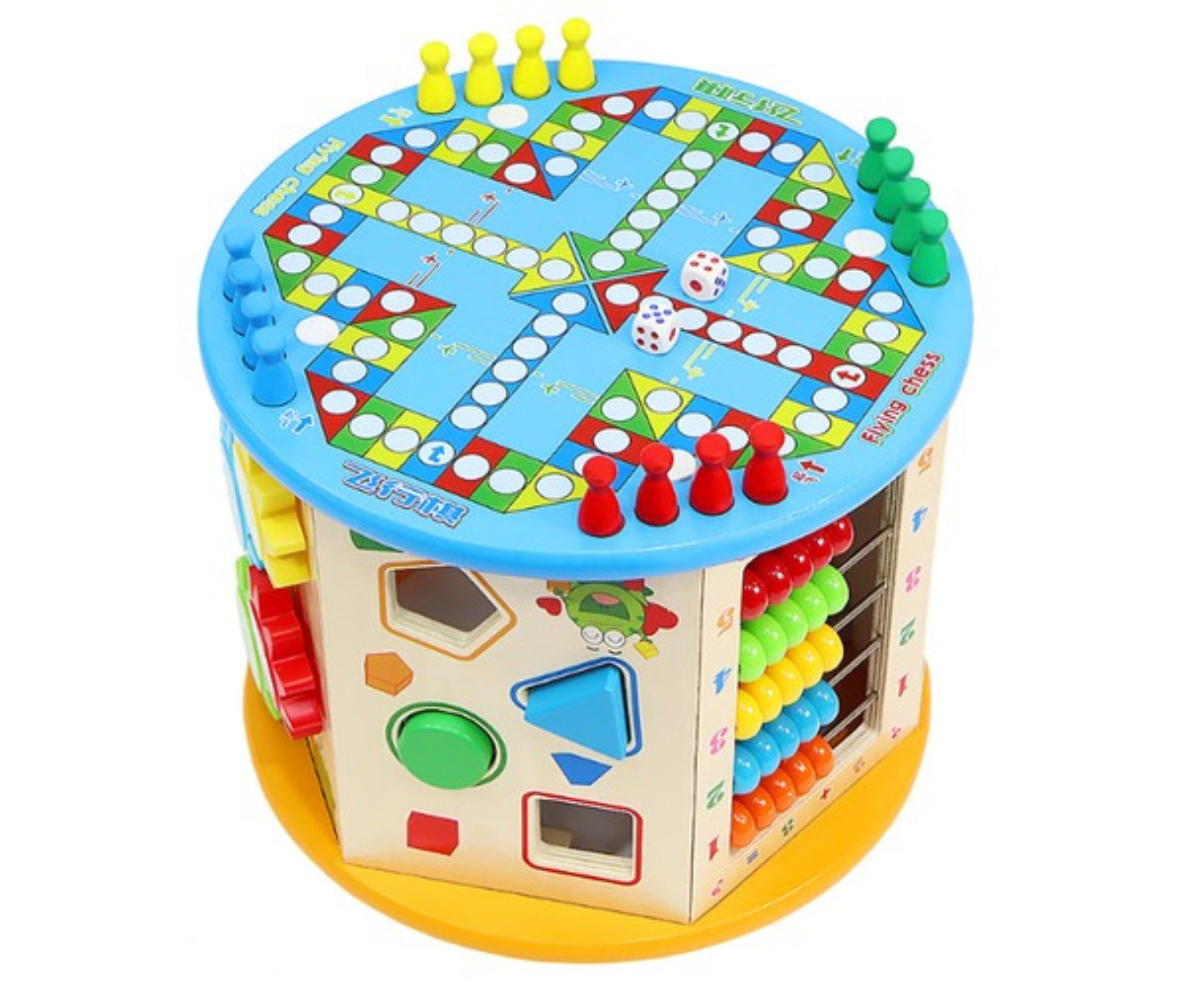 Sorteerimisklotsid ja täringud komplektis