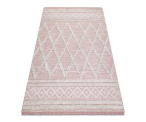 Puuvillane vaip ECO SISAL Boho MOROC 22297 roosa-kreemjas 1
