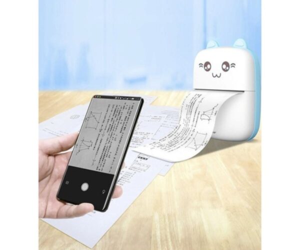 HITT! Mini termoprinter piltide printimiseks + 10 paberirulli Izoxis, Sinine kass