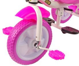 Kolmerattaline jalgratas lükkesanga ja korviga LeanTrike Pro100, roosa