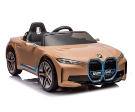 Laste elektriauto BMW I4 4x45W kuldne, puldiga