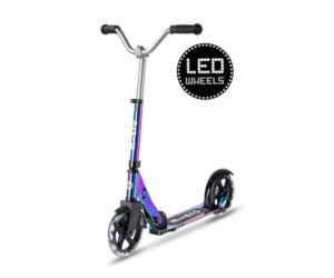 Laste tõukeratas Micro Cruiser LED-tuledega (neochrome), lastele 5-12 aastat