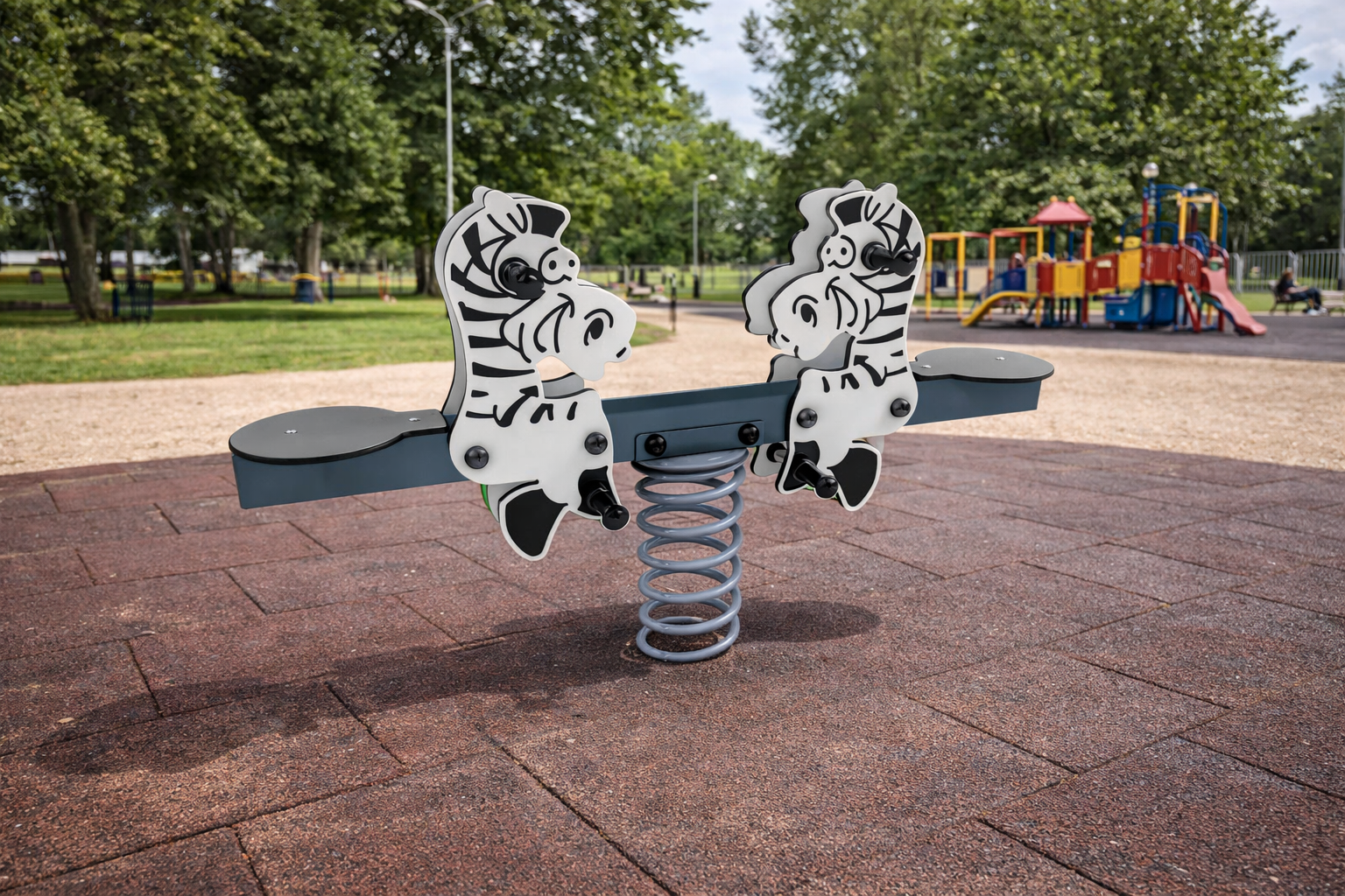 avalik vedrukiik Sebra 2-le 3424S, taustaks avalik mänguväljak