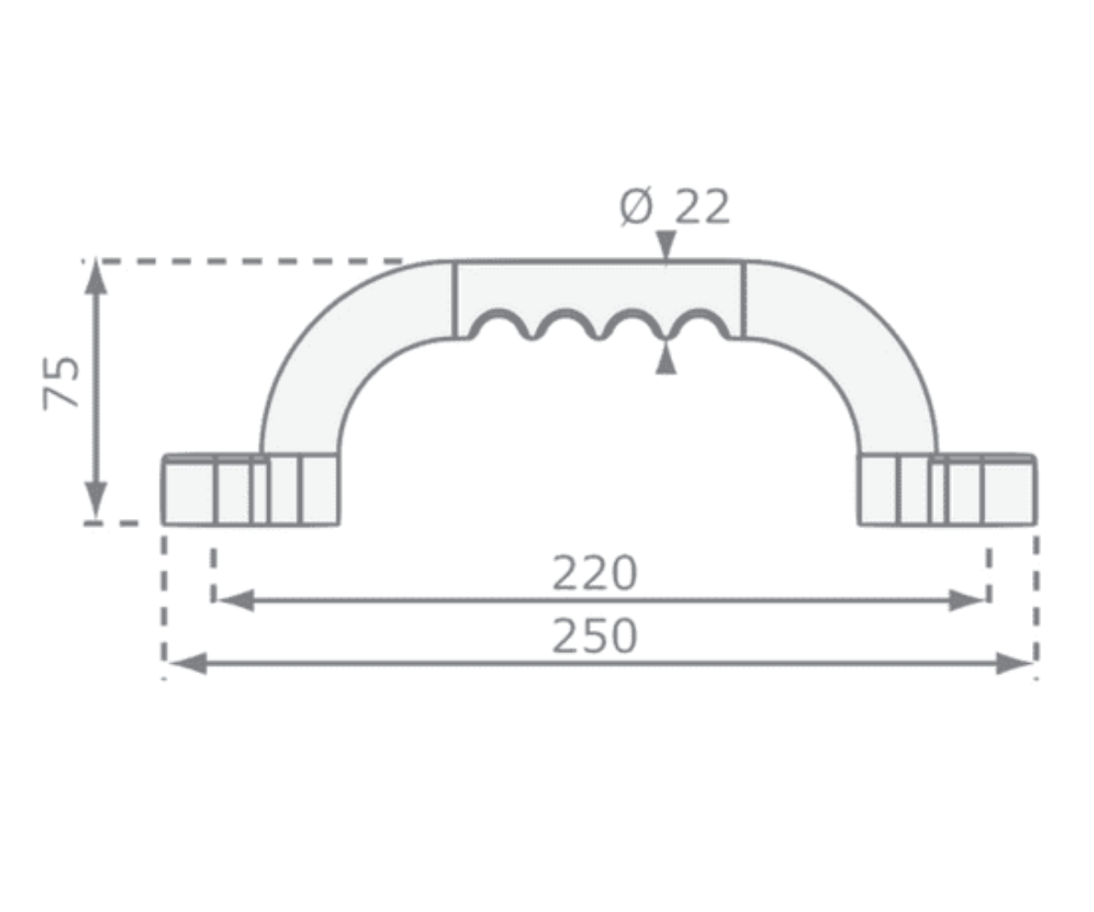 Käepidemed tumehall postile või plangule kinnitamiseks
