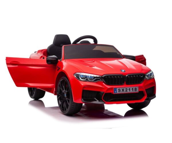 Laste elektriauto BMW M5 2x45W punane TUNING, puldiga (1-kohaline)