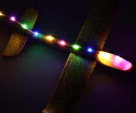 Lennuk LED-tulega penoplastist 48cm, kollane