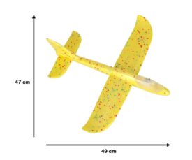 Lennuk LED-tulega penoplastist 48cm, kollane