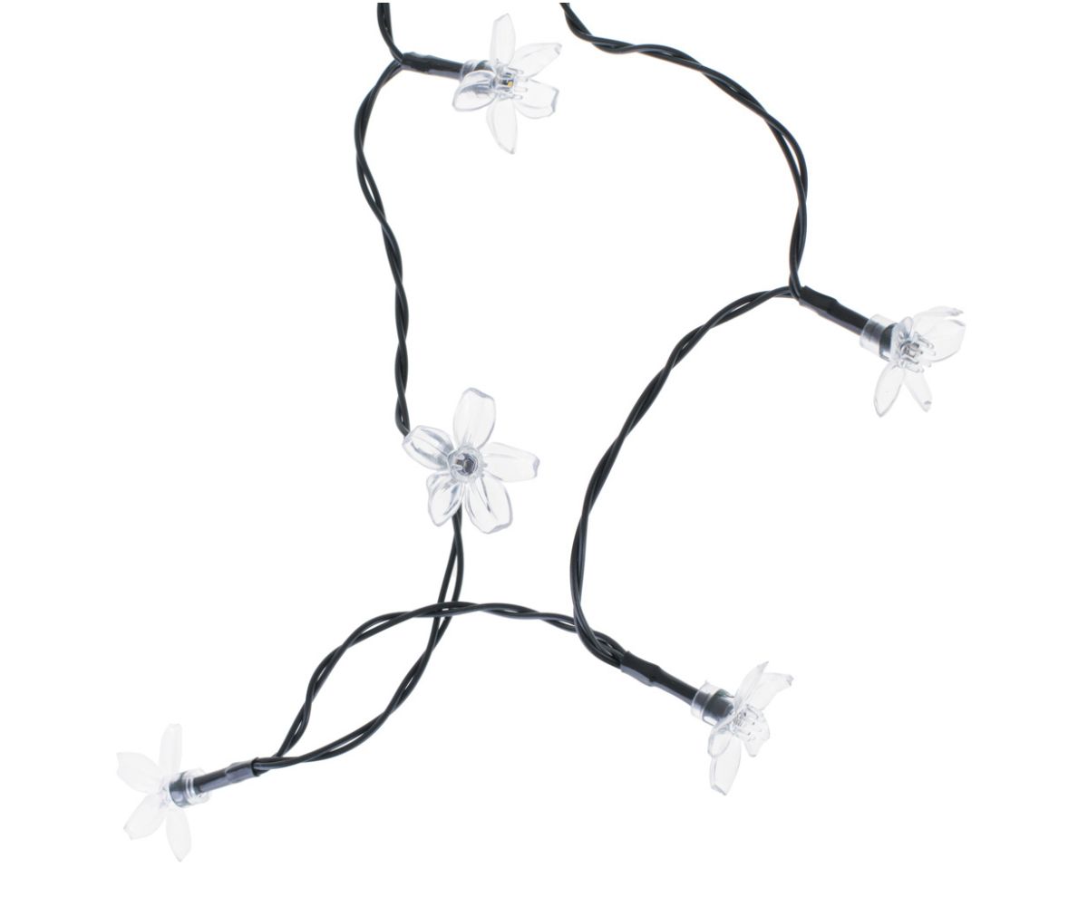 Solar LED-valguskett 7m värviline, lilled